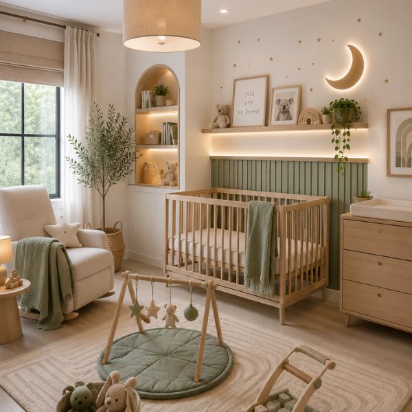 Lampu sebagai Dekorasi di Kamar Bayi Perempuan